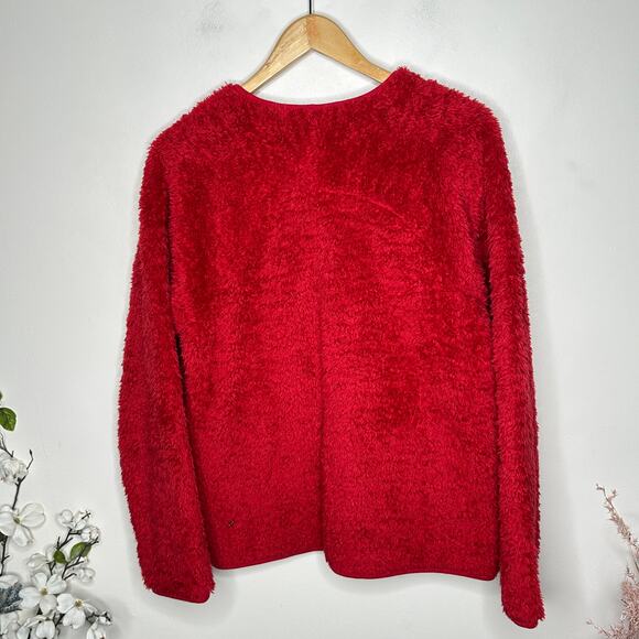 LULULEMON Oh So Sherpa Full Zip Dark Red Sz 6 $168 - Picture 3 of 5